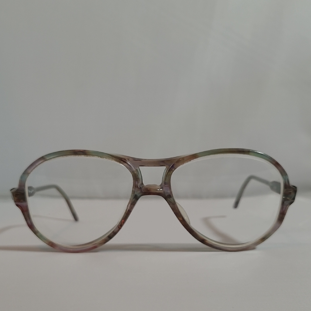 Vintage Unbranded Clear Marble Aviator Glasses